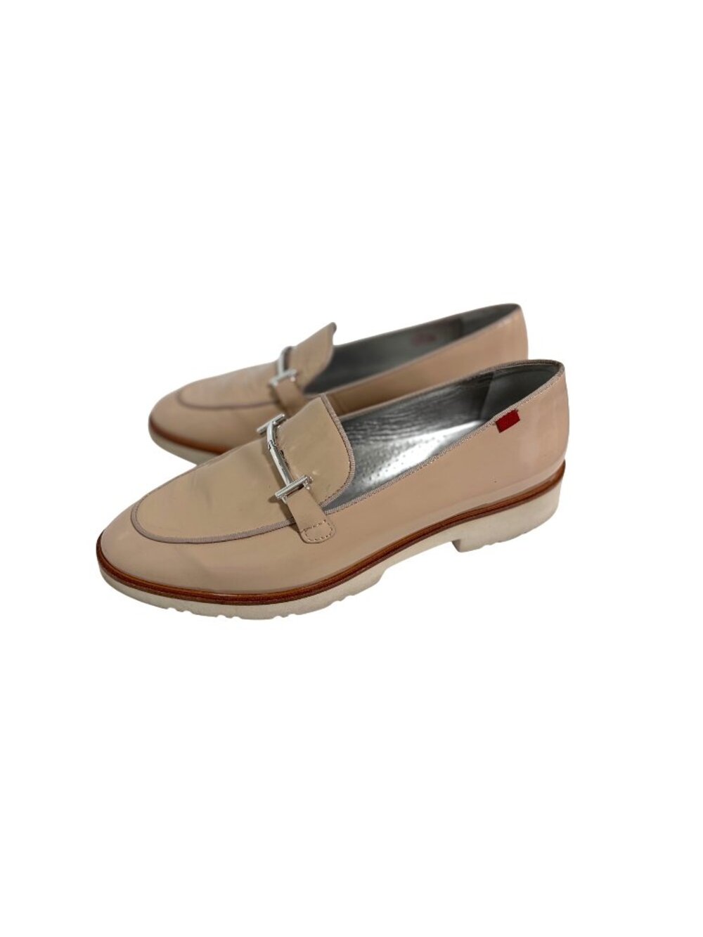 Marc Joseph Womens Size 10 Beige Tan Slip On HOrse Bit Bridle shoes Loafer 1 in